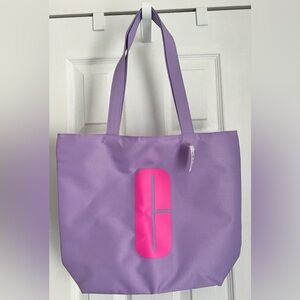 🆕Clinique Lavender Shoulder Bag Logo Tote